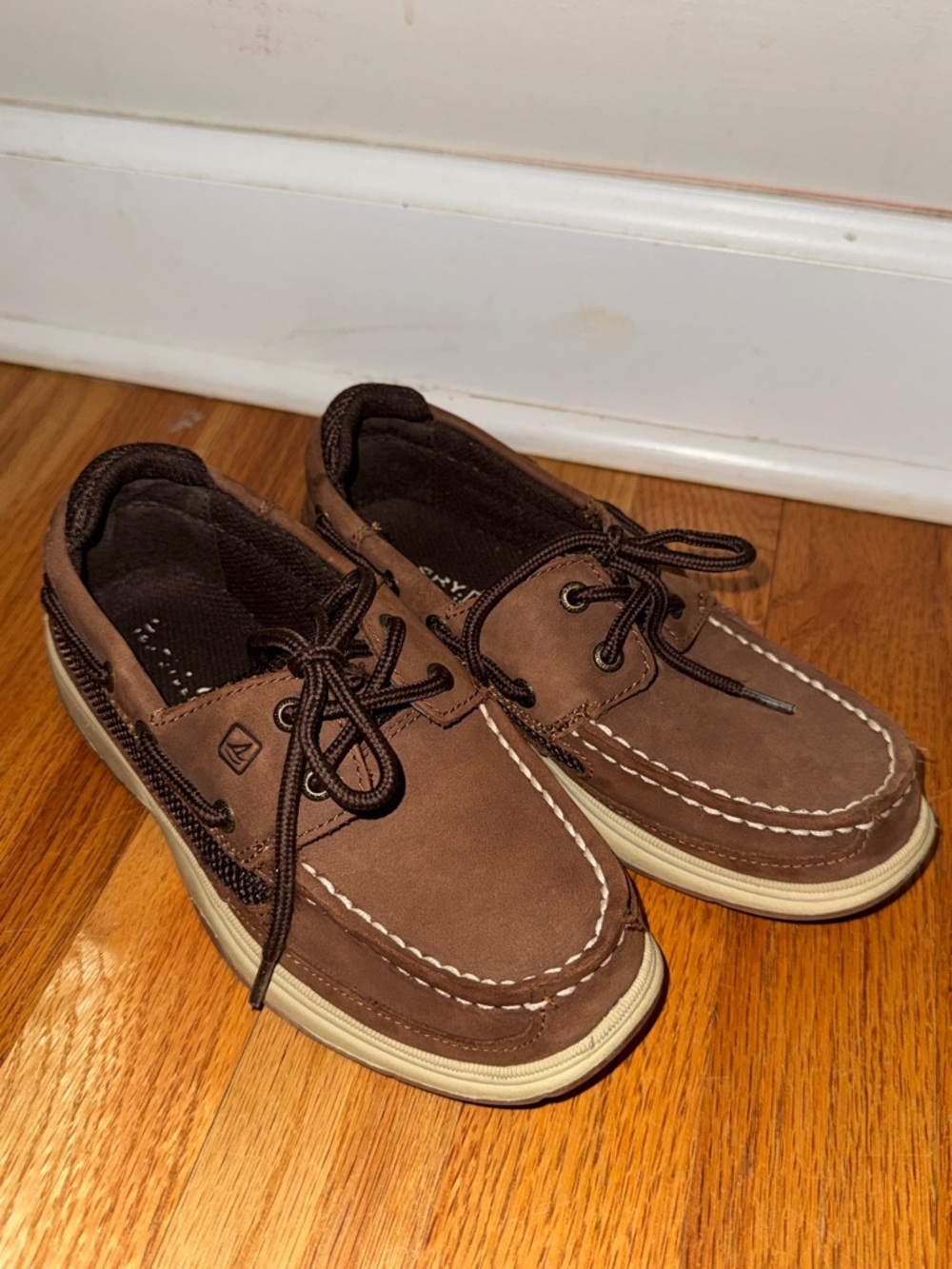 Sperry Brown‎ Leather Moc Toe Boat Shoes